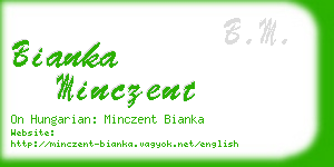 bianka minczent business card